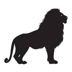 Powerful Lion Silhouette – Editable Vector Graphic for Projects