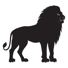 Powerful Lion Silhouette – Editable Vector Graphic for Projects