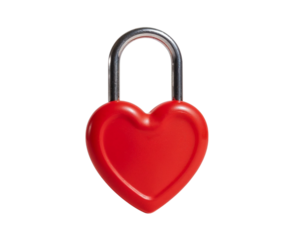 heart shaped padlock