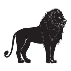 Majestic Lion Silhouette Vector – Perfect for Logos & Tattoos