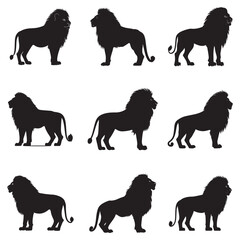 Majestic Lion Silhouette Vector – Perfect for Logos & Tattoos