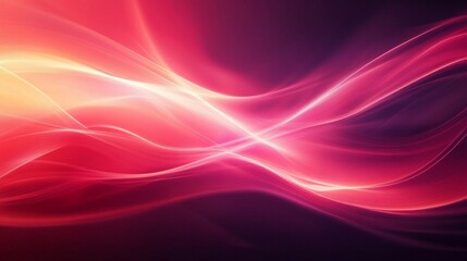 Abstract Red Gradient Background with Deep Maroon Waves and Light
