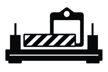 silhouette vector
illustration of A Loading Dock icon on white background