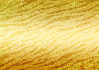 トラ柄金ラメ 背景素材