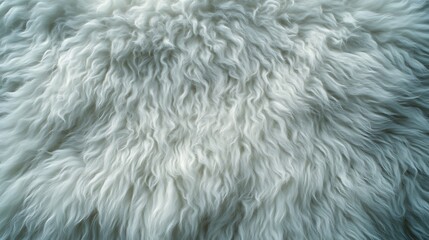Soft White Fluffy Sheepskin Texture Background