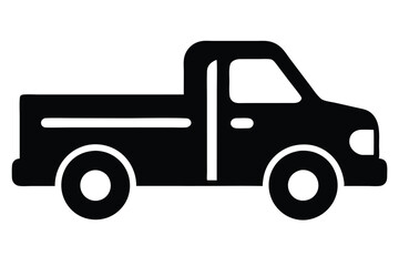 silhouette vector
illustration of A Pickup Service icon on white background