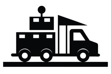 silhouette vector
illustration of A Shipment Dispatch icon on white background