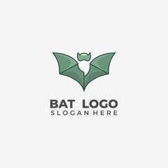 Creative Bat Logo With Unique Geometric Lines Xanadu Color