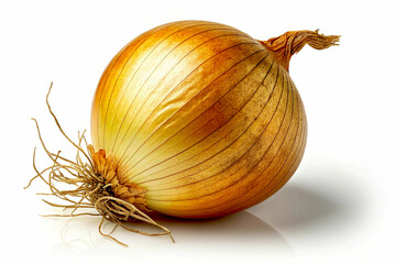 Golden color Onion isolated on white background