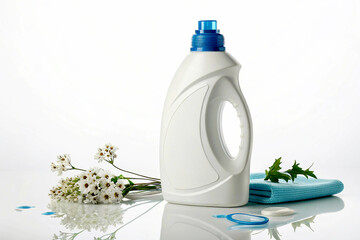 detergent bottle and towel