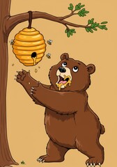 bear holding honey