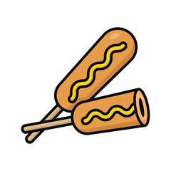 corn dog icon vector design template simple and clean