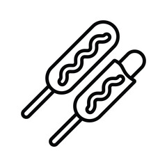 corn dog icon vector design template simple and clean