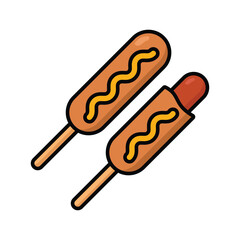 corn dog icon vector design template simple and clean