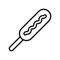 corn dog icon vector design template simple and clean