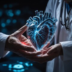 Leonardo_Lightning_XL_A_holographic_medical_display_showing_a_0