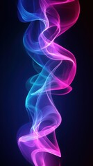 Obraz premium Futuristic abstract dark background with vibrant vertical neon energy wave effect