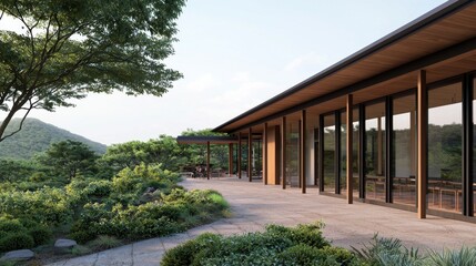 Modern Architecture with Scenic Landscape and Natural Surroundings