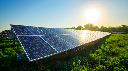 Harmonious Interplay Between Sun Powered Technology and Natural Environment