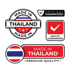 Badge bundle made in Thailand label icon emblem isolated on white background