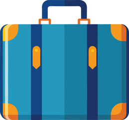 Cute Summer icon On A Trasparent Base - Suitcase