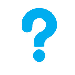 Blue question mark silhouette vector icon sign symbol illustration design.
