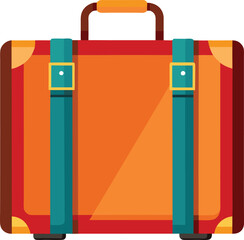 Cute Summer icon On A Trasparent Base - Suitcase