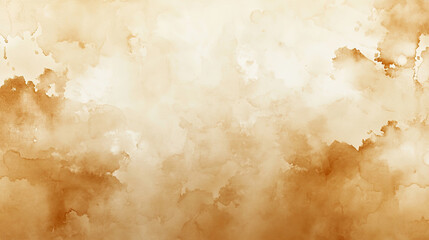 Watercolor abstract beige texture.painting background on white paper background. Dry and wet brush stroke effects