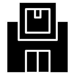 Warehouse Glyph Icon