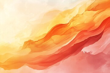 Abstract Orange and Red Hues Flowing Landscape