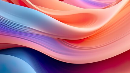 Fototapeta premium Abstract soft waves Beautiful Abstract 3D Background with Smooth Silky Shapes soft forms ..