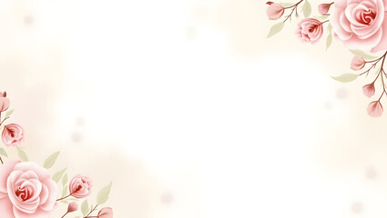 Naklejka premium Elegant Floral Watercolor Background