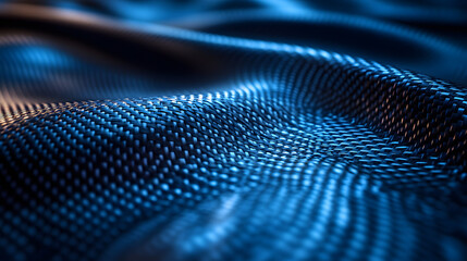 Cybernetic Fabric Waves in Soft Lighting generate by AI