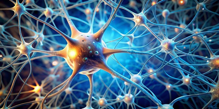 Intricate Network of Neurons Depicting Synaptic Connections in Brain