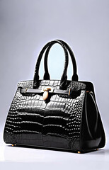 black leather bag