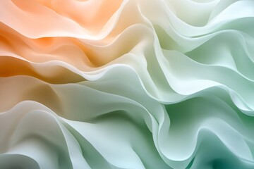 Obraz premium Abstract Pastel Fabric Waves Soft Draped Texture
