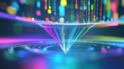 marketing funnel and data analytics used by a team of sales consultant to analyze leads generation, conversion rate, and sales performance of e commerce. multi channel advertising, customer journey.