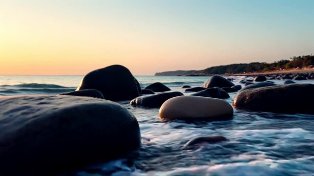 sunset on the beach
