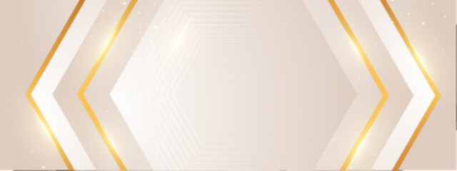 Obraz premium elegant white and gold geometric background in modern style, perfect for presentations, digital projects, and business design