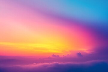 Fototapeta premium Vibrant Sunset Sky Over a Sea of Clouds