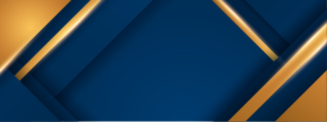 modern blue and gold geometric background with space for text for web design, modern presentations, and technology graphics