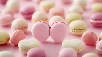 Fototapeta premium colorful macaroons on a plate