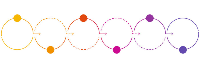 Infographic process design 6 options or steps.