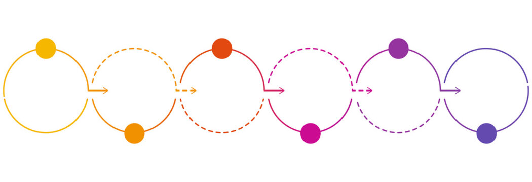 Infographic process design 6 options or steps.