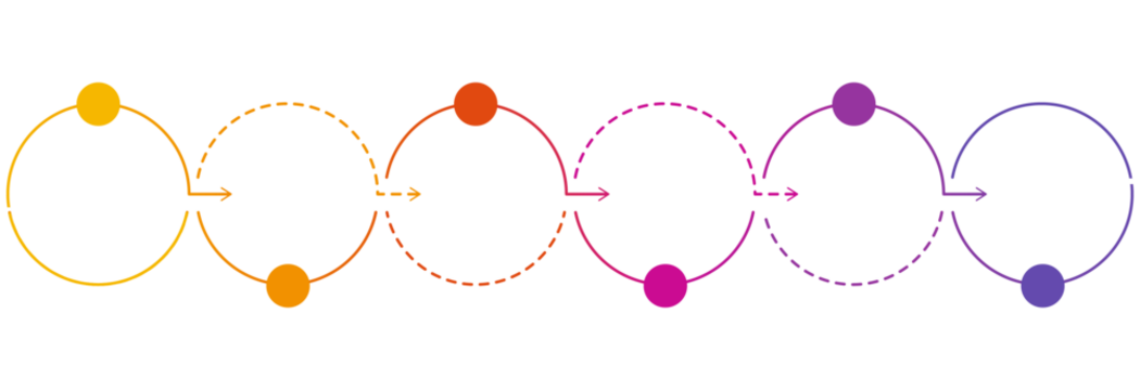 Infographic process design 6 options or steps.