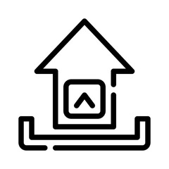 Obraz premium Icon Upload Data With Style Outline