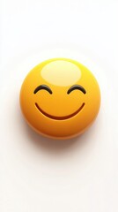 Fototapeta premium Happy Smiley Face Emoji 3D Render