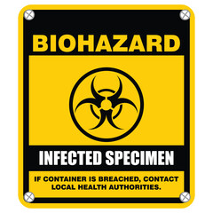 Obraz premium Biohazard, Infected specimen, poster vector