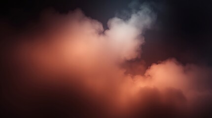 Naklejka premium Colorful clouds swirl in the night sky, creating a mystical atmosphere during late evening hours