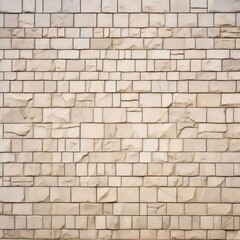 Fototapeta premium the AI Image Generator, Smooth Beige Bricks Aligned in a Precise Patterned Wall Background